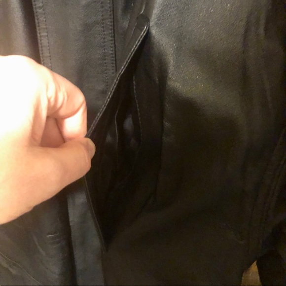 COMINT Leather Coat    🧥 34 Inches Collar to Hem - Picture 3 of 12